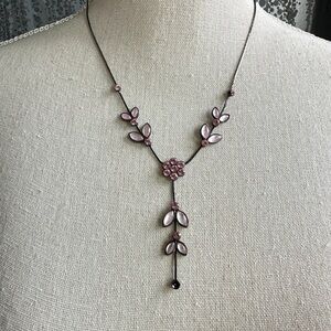 Elegant Pink Floral Necklace